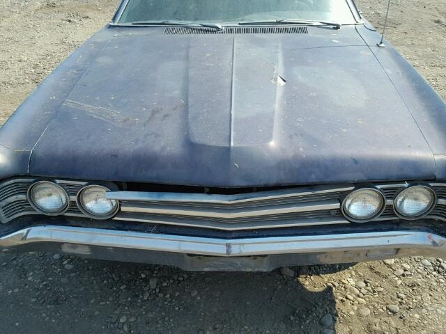 9P54Y145313 - 1969 FORD GALAXY 500 BLUE photo 7