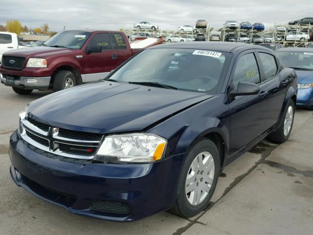 1C3CDZAB2DN646143 - 2013 DODGE AVENGER SE BLUE photo 2