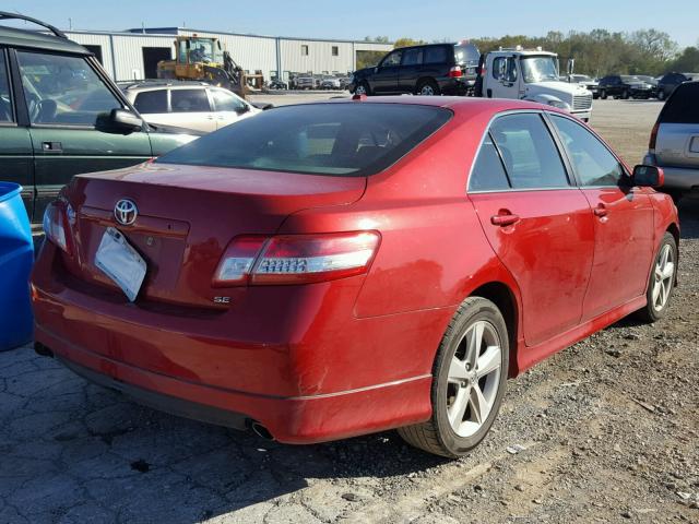 4T1BF3EK7AU503422 - 2010 TOYOTA CAMRY BASE RED photo 4