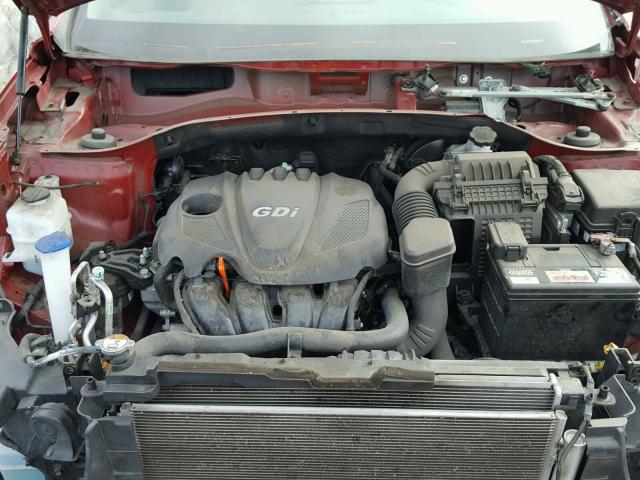 5XYZTDLB4EG194066 - 2014 HYUNDAI SANTA FE S 红色 照片 7