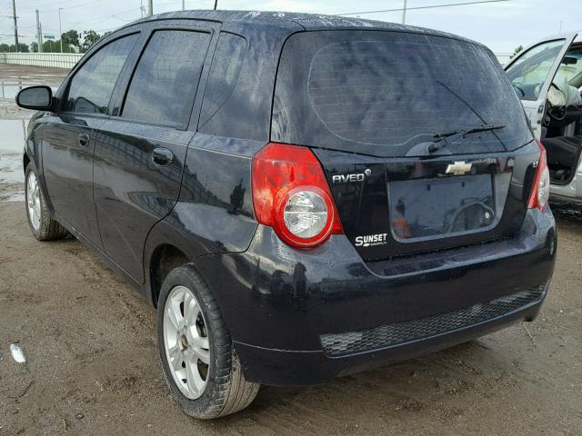 KL1TD6DE1BB213015 - 2011 CHEVROLET AVEO LS BLACK photo 3