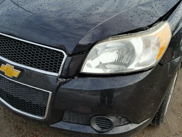 KL1TD6DE1BB213015 - 2011 CHEVROLET AVEO LS BLACK photo 9