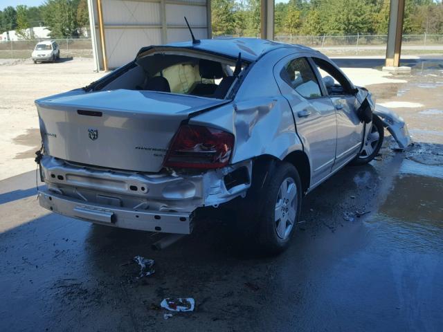 1B3CC4FB6AN129760 - 2010 DODGE AVENGER SX SILVER photo 4