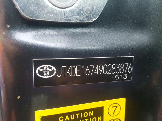 JTKDE167490283876 - 2009 TOYOTA SCION TC 石墨色 照片 10