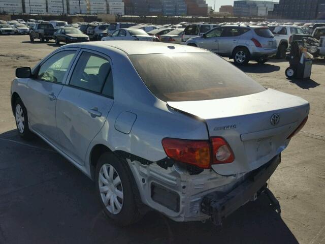 JTDBL40E299081627 - 2009 TOYOTA COROLLA BA SILVER photo 3