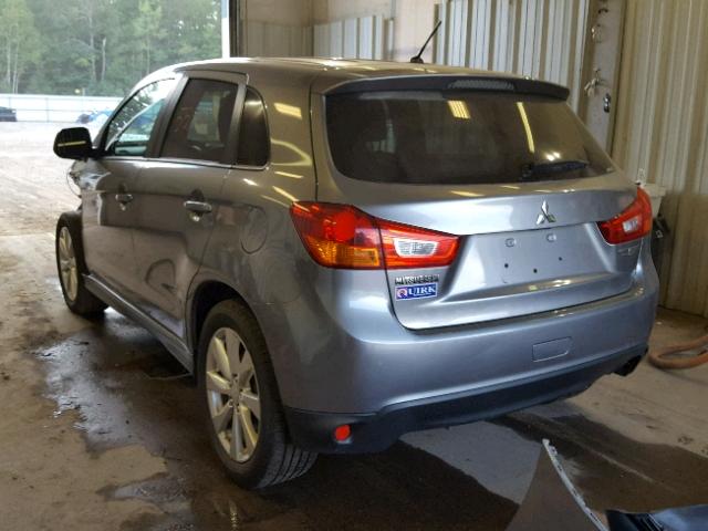 4A4AR3AU6DE021515 - 2013 MITSUBISHI OUTLANDER GRAY photo 3