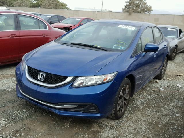 19XFB2F86FE231255 - 2015 HONDA CIVIC EX BLUE photo 2