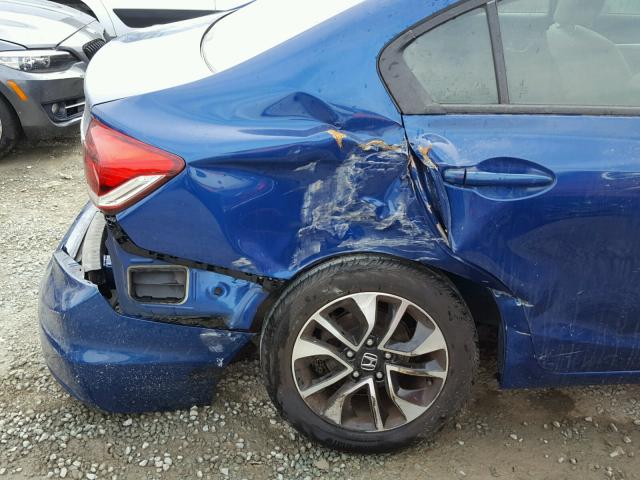 19XFB2F86FE231255 - 2015 HONDA CIVIC EX ლურჯი ფოტო 9