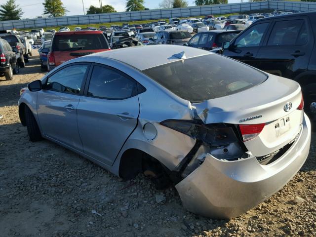 KMHDH4AE4CU298461 - 2012 HYUNDAI ELANTRA GL SILVER photo 3