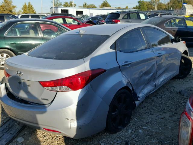 KMHDH4AE4CU298461 - 2012 HYUNDAI ELANTRA GL SILVER photo 4