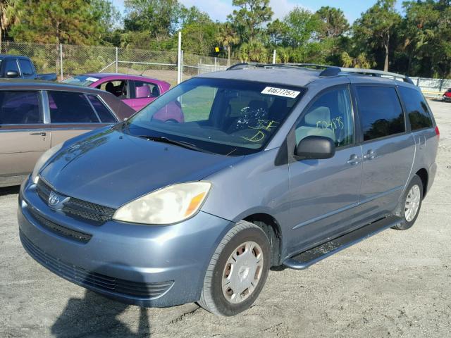 5TDZA23C64S048031 - 2004 TOYOTA SIENNA CE BLUE photo 2