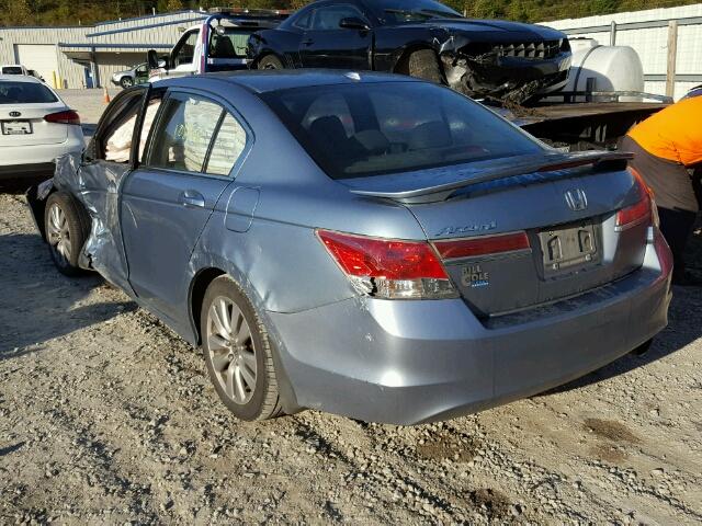 1HGCP2F88CA044118 - 2012 HONDA ACCORD EXL BLUE photo 3