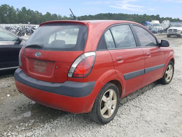 KNADE163766057938 - 2006 KIA RIO 5 RED photo 4