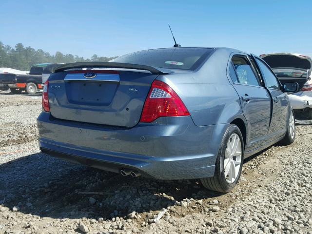 3FAHP0JA5CR221819 - 2012 FORD FUSION SEL BLUE photo 4