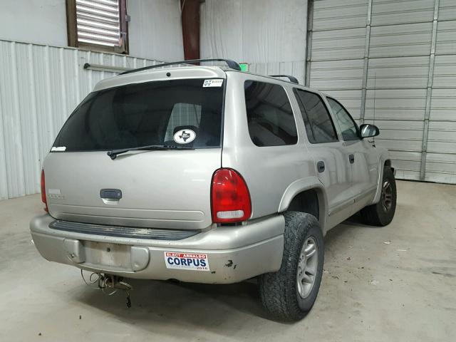 1B4HR28N01F553067 - 2001 DODGE DURANGO BEIGE photo 4