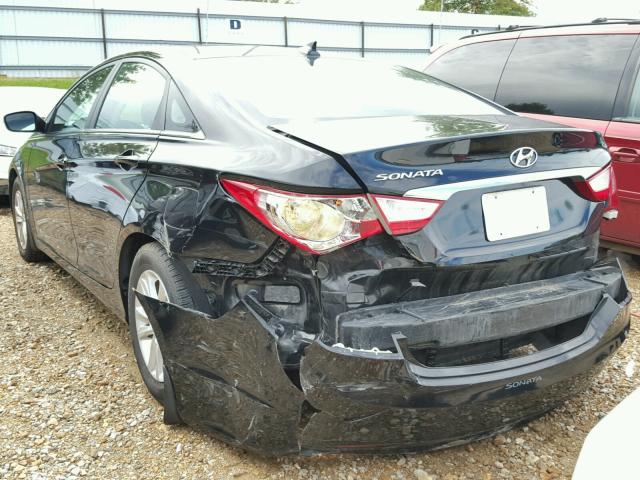 5NPEB4AC0DH542613 - 2013 HYUNDAI SONATA GLS BLACK photo 3