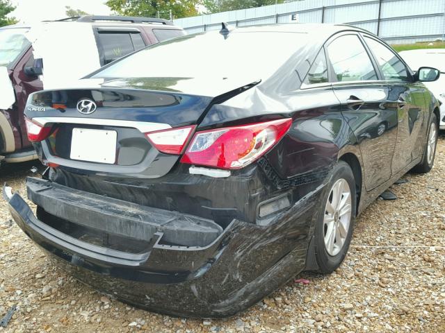 5NPEB4AC0DH542613 - 2013 HYUNDAI SONATA GLS BLACK photo 4