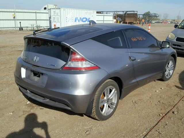 JHMZF1D66BS004988 - 2011 HONDA CR-Z EX GRAY photo 4