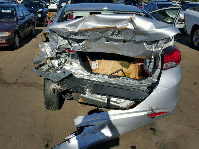 KMHDH4AE3CU253544 - 2012 HYUNDAI ELANTRA GL SILVER photo 9