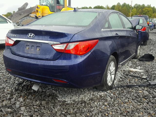 5NPEB4ACXCH446969 - 2012 HYUNDAI SONATA GLS BLUE photo 4