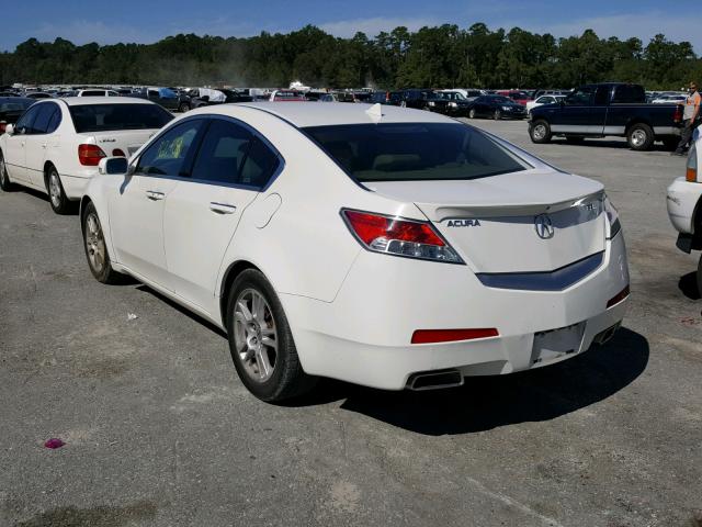 19UUA86539A017786 - 2009 ACURA TL WHITE photo 3