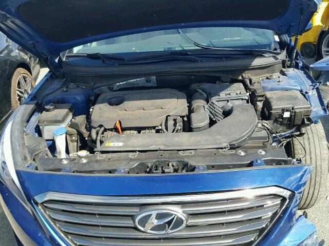 5NPE24AF6FH031209 - 2015 HYUNDAI SONATA SE BLUE photo 7