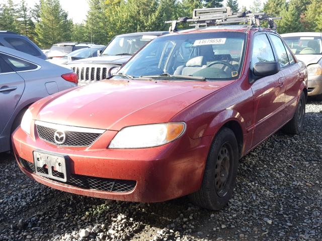 JM1BJ226610409110 - 2001 MAZDA PROTEGE LX RED photo 2