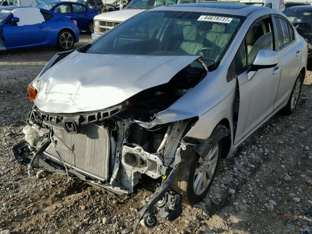 19XFB2F94CE045458 - 2012 HONDA CIVIC EXL SILVER photo 2