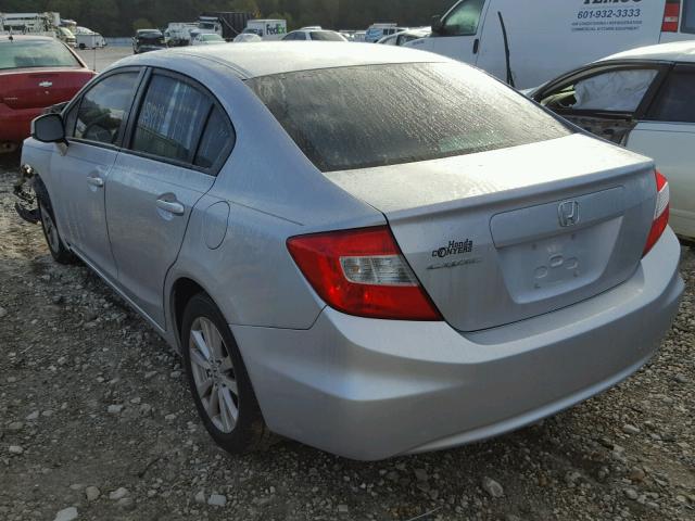 19XFB2F94CE045458 - 2012 HONDA CIVIC EXL SILVER photo 3