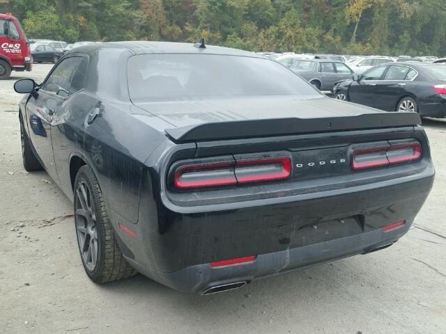 2C3CDZFJ8GH213567 - 2016 DODGE CHALLENGER BLACK photo 3