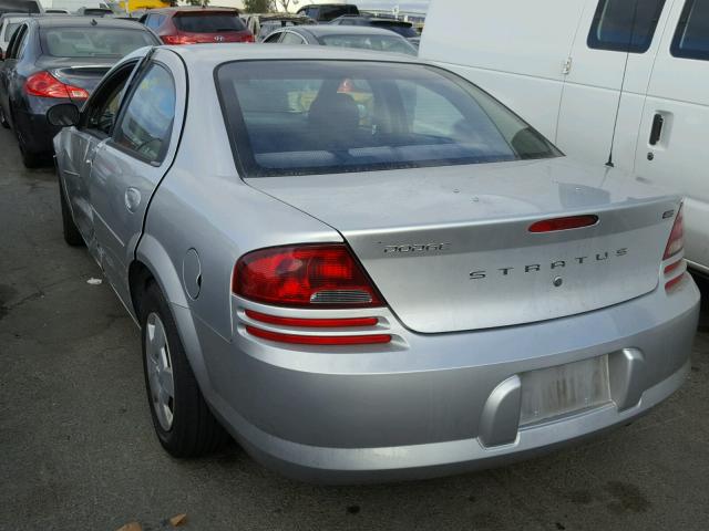 1B3EL46T25N612105 - 2005 DODGE STRATUS SX SILVER photo 3