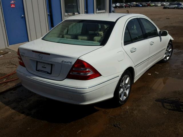 WDBRF92H87F863583 - 2007 MERCEDES-BENZ C 280 4MAT WHITE photo 4