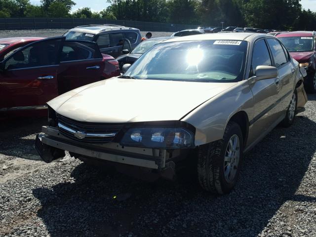 2G1WF52E559313758 - 2005 CHEVROLET IMPALA GOLD photo 2