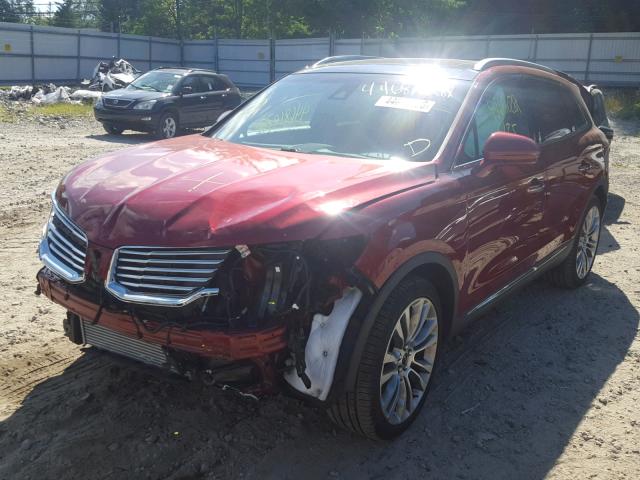 2LMTJ8LP4GBL57689 - 2016 LINCOLN MKX RESERV RED photo 2