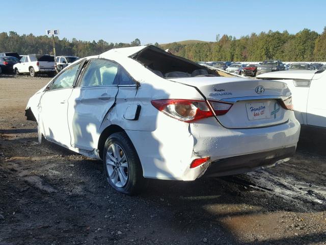 5NPEB4AC9EH818398 - 2014 HYUNDAI SONATA GLS WHITE photo 3