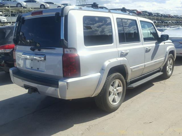1J8HG58NX6C364728 - 2006 JEEP COMMANDER SILVER photo 4