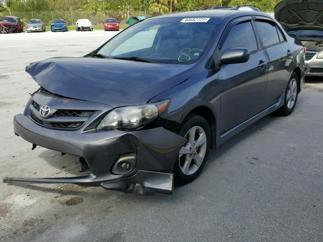 5YFBU4EE1DP129062 - 2013 TOYOTA COROLLA GRAY photo 2