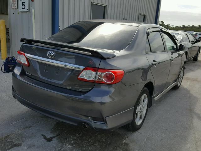 5YFBU4EE1DP129062 - 2013 TOYOTA COROLLA GRAY photo 4