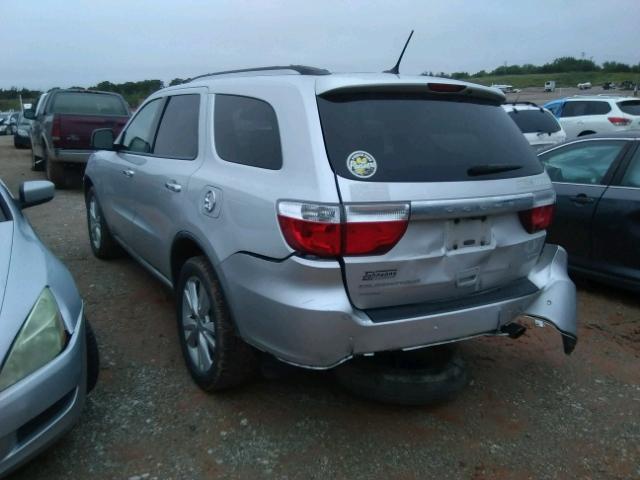 1D4RE4GG7BC672340 - 2011 DODGE DURANGO CR SILVER photo 3