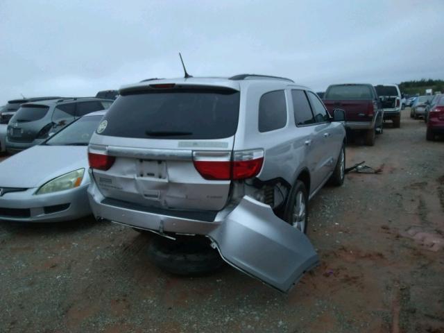 1D4RE4GG7BC672340 - 2011 DODGE DURANGO CR SILVER photo 4