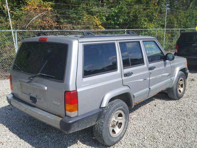 1J4FF48S7YL191037 - 2000 JEEP CHEROKEE S GRAY photo 4