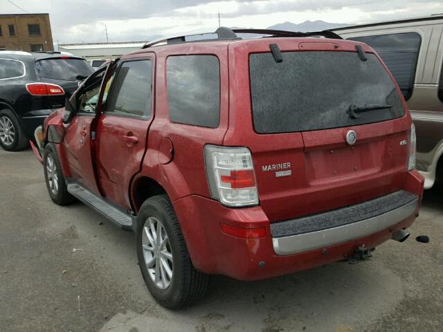 4M2CU97G09KJ01818 - 2009 MERCURY MARINER RED photo 3