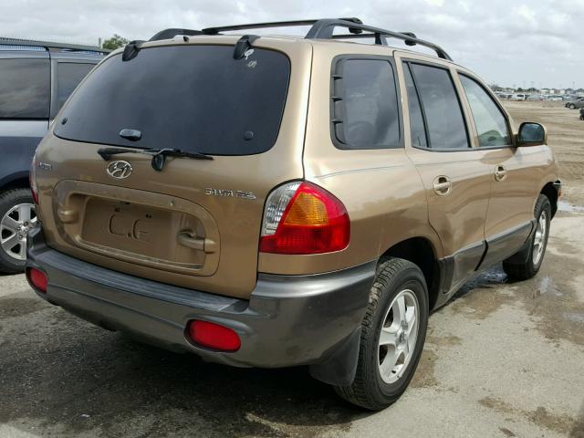 KM8SB12B63U360048 - 2003 HYUNDAI SANTA FE GOLD photo 4