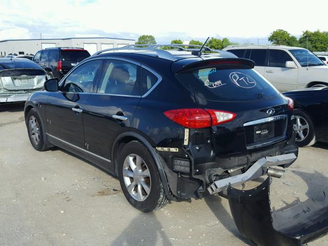 JNKAJ09E68M303318 - 2008 INFINITI EX35 BASE BLACK photo 3