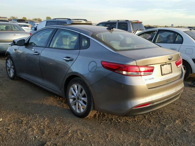 5XXGU4L36GG073561 - 2016 KIA OPTIMA EX GRAY photo 3