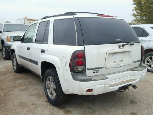 1GNDT13S942421258 - 2004 CHEVROLET TRAILBLAZE WHITE photo 3