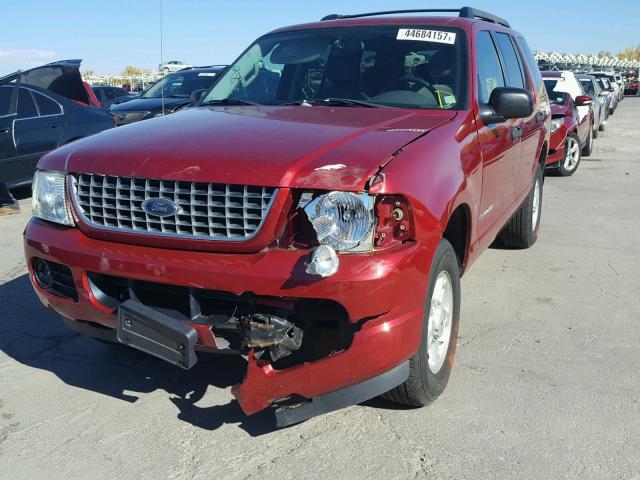 1FMZU73K45UB10269 - 2005 FORD EXPLORER RED photo 2