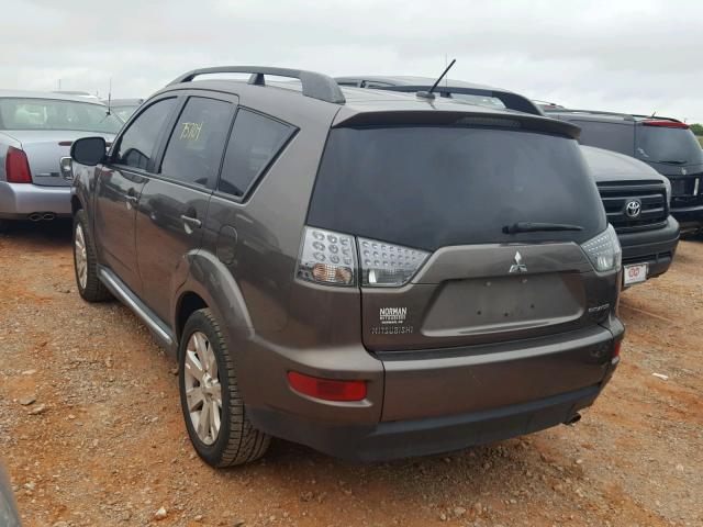 JA4AS3AW4DU004838 - 2013 MITSUBISHI OUTLANDER CHARCOAL photo 3