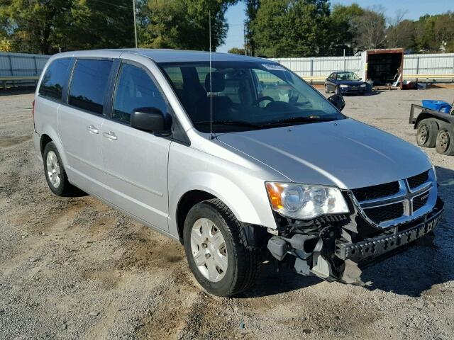 2C4RDGBGXCR166065 - 2012 DODGE GRAND CARA SILVER photo 1