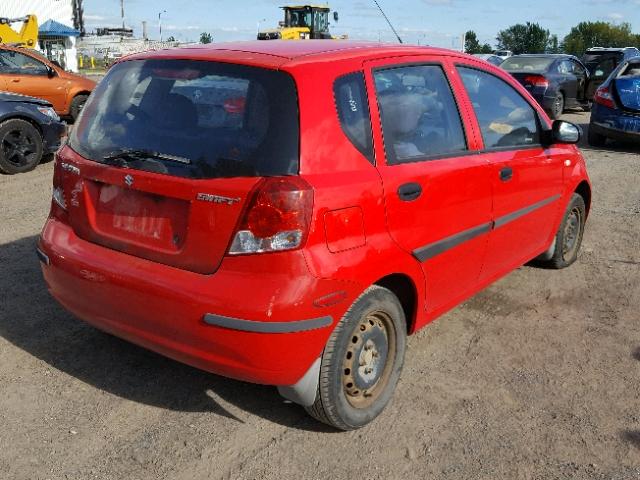 KL5TJ66646B634570 - 2006 SUZUKI SWIFT RED photo 4